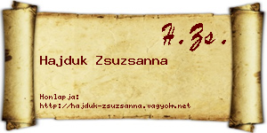 Hajduk Zsuzsanna névjegykártya