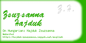 zsuzsanna hajduk business card